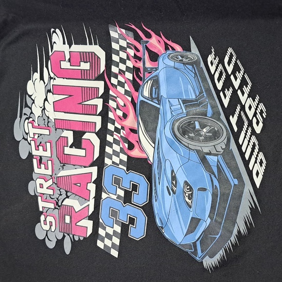 The Pink Closet Street Racing 33 Built For Speed Black Graphic Tee VG 3X - Picture 2 of 7